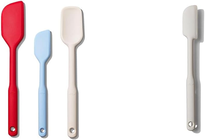 OXO Good Grips 3 Piece Silicone Spatula Set, One Size, Multi, Multicolor