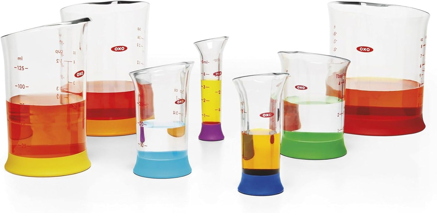OXO Good Grips 7-Piece Nesting Measuring Beaker Set, Multicolored