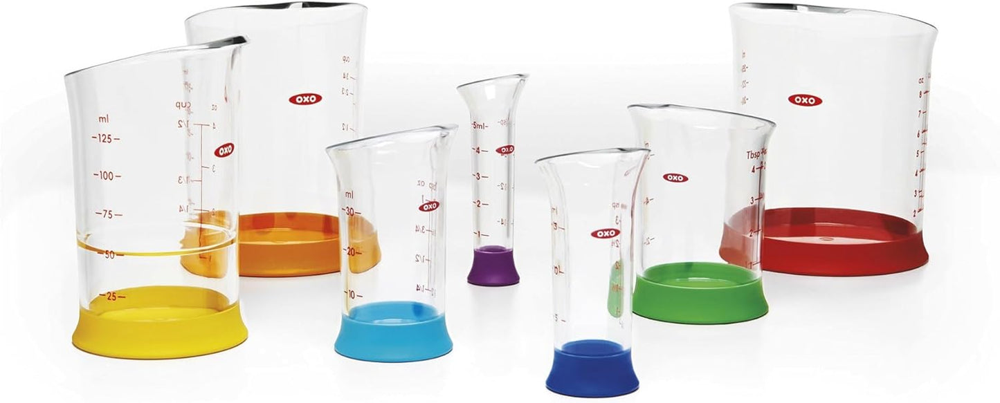 OXO Good Grips 7-Piece Nesting Measuring Beaker Set, Multicolored