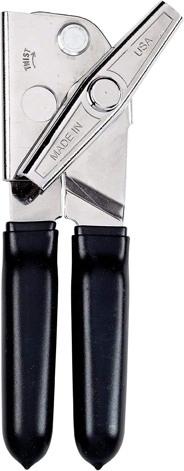 EZ-DUZ-IT Deluxe Can Opener with Black Grips (Set of 2)