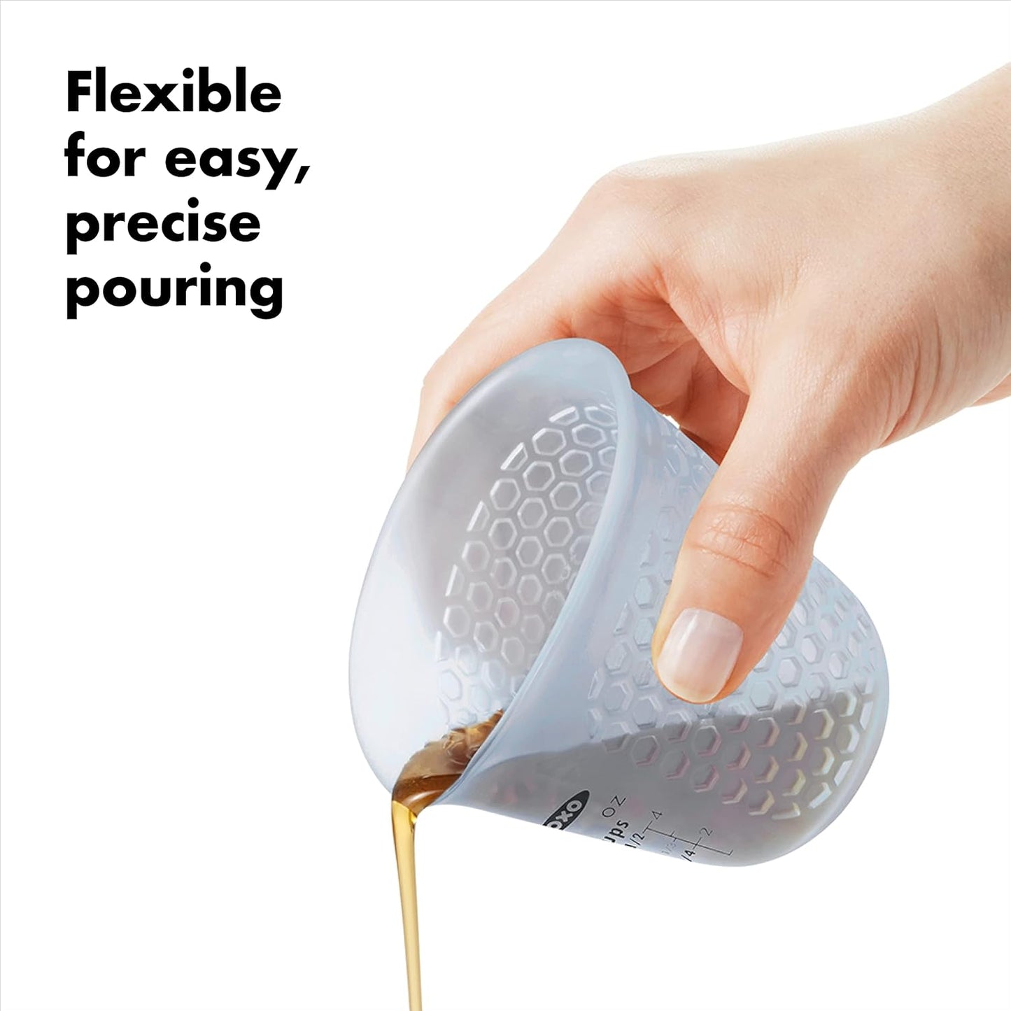 OXO Good Grips 3 Piece Squeeze & Pour Silicone Measuring Cup Set