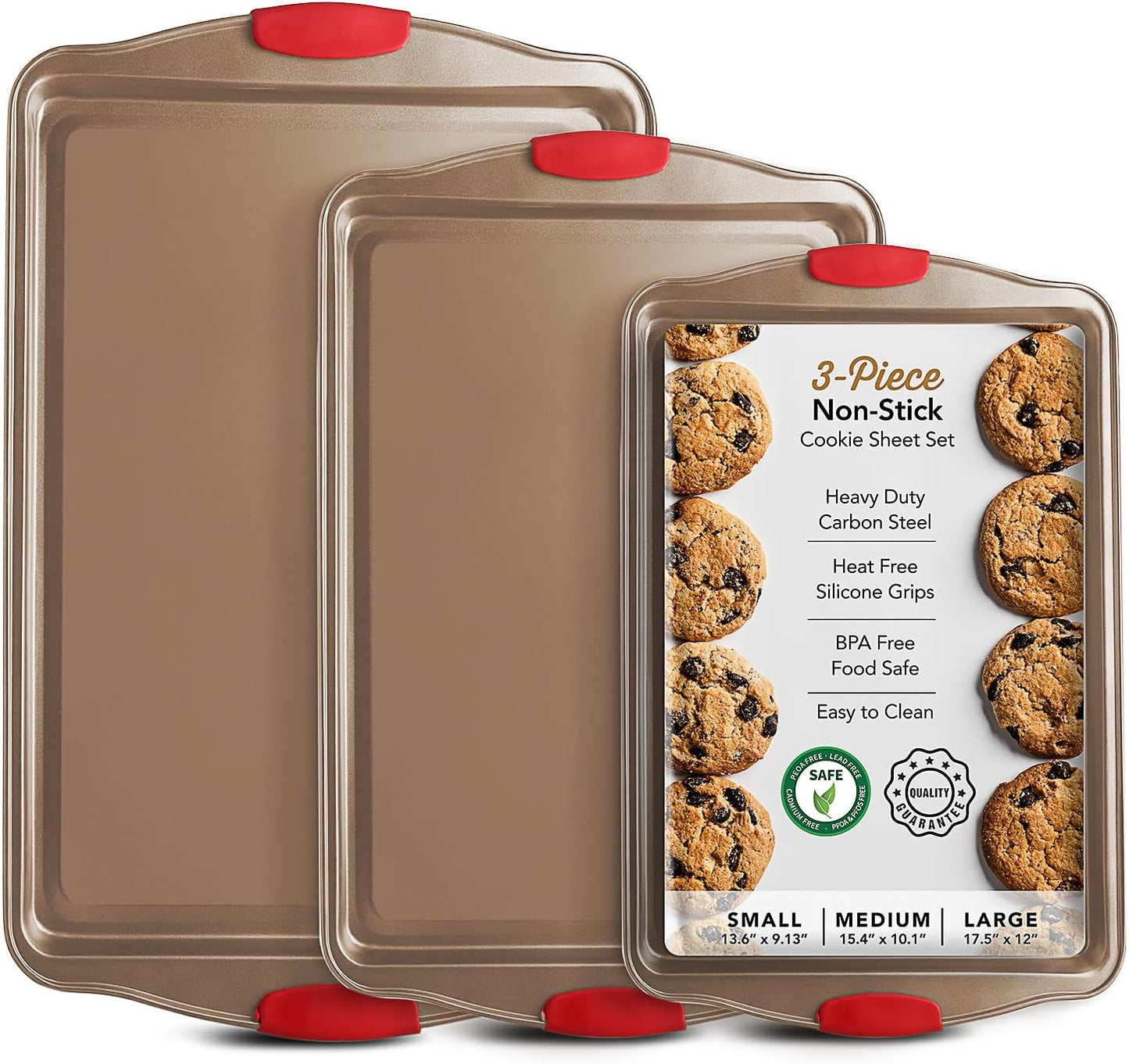 Baking Pan Set, 39 Piece Premium Baking Set, Nonstick Bakeware Sets BPA Free, Cookie Sheets for Baking Nonstick Set, Steel Baking Sheets for Oven with Muffin Pan, Cake Pan & Black Kitchen Utensils