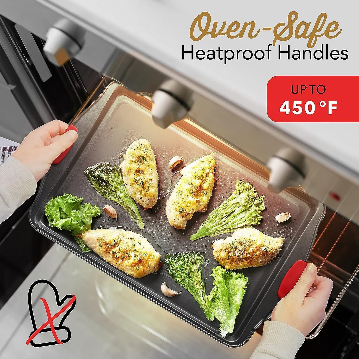 Baking Pan Set, 39 Piece Premium Baking Set, Nonstick Bakeware Sets BPA Free, Cookie Sheets for Baking Nonstick Set, Steel Baking Sheets for Oven with Muffin Pan, Cake Pan & Black Kitchen Utensils