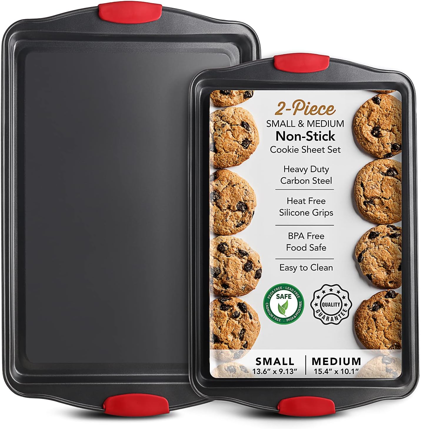 Baking Pan Set, 39 Piece Premium Baking Set, Nonstick Bakeware Sets BPA Free, Cookie Sheets for Baking Nonstick Set, Steel Baking Sheets for Oven with Muffin Pan, Cake Pan & Black Kitchen Utensils