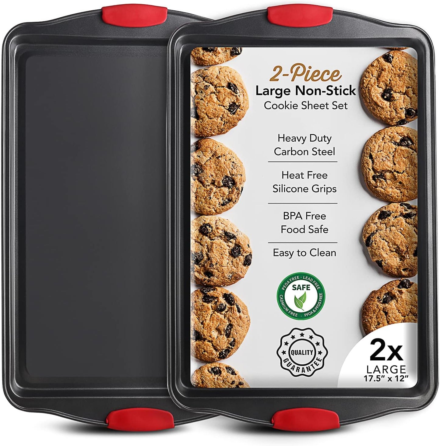 Baking Pan Set, 39 Piece Premium Baking Set, Nonstick Bakeware Sets BPA Free, Cookie Sheets for Baking Nonstick Set, Steel Baking Sheets for Oven with Muffin Pan, Cake Pan & Black Kitchen Utensils